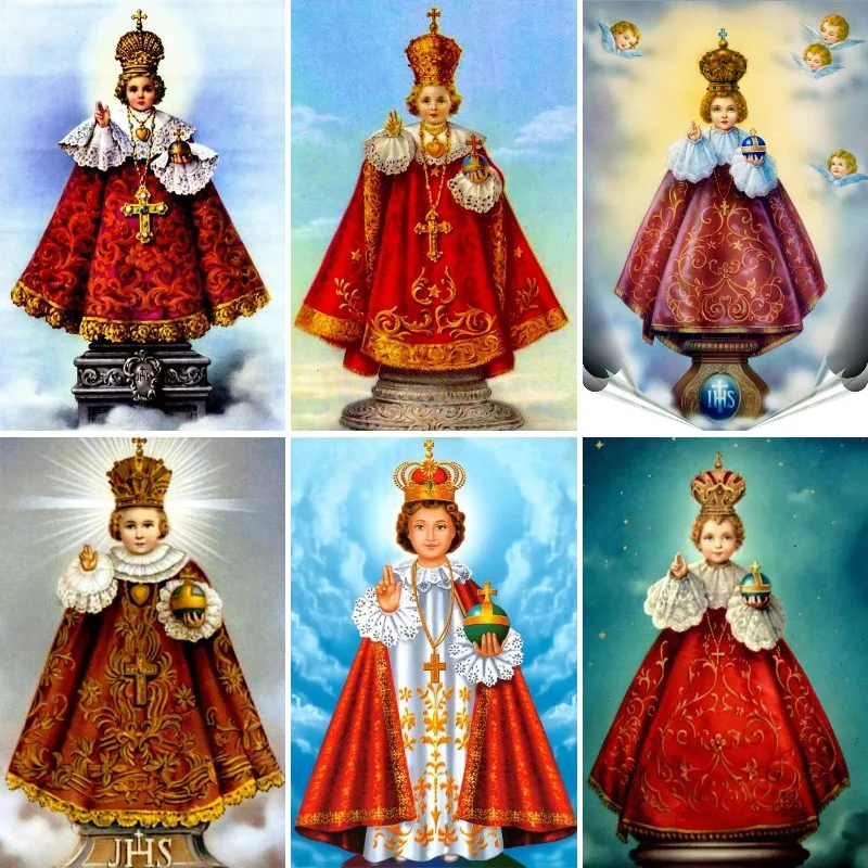 Embroidery Jesus - Infantil jesus de praga pintura diamante