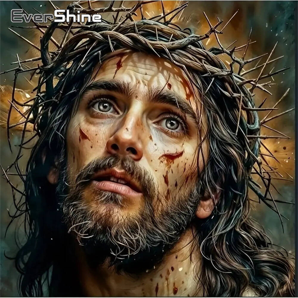 Embroidery Jesus - Evershine pintura diamante cão animal dos