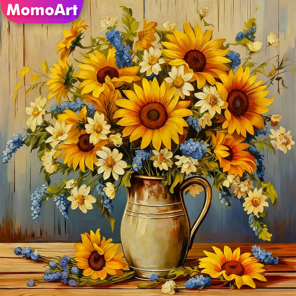 Embroidery Design Patterns Flowers - Momoart Kit de Bordado Ponto Cruz