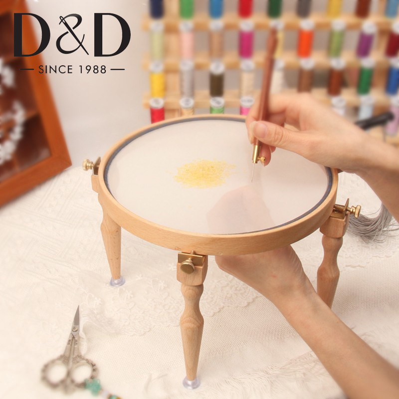 Embroidery Hoop Stand - 3/4 pces ajustável portátil de madeira