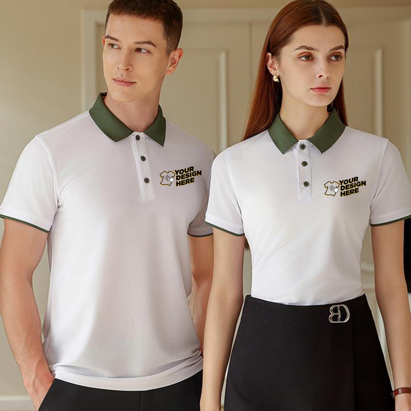 Embroidery Uniforms - Camisa polo Color Block – Impressão