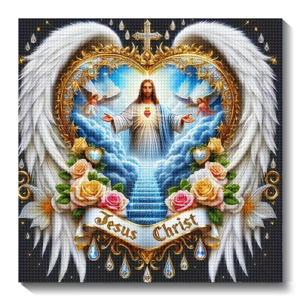 Embroidery Jesus - 5d diy pintura diamante retrato jesus
