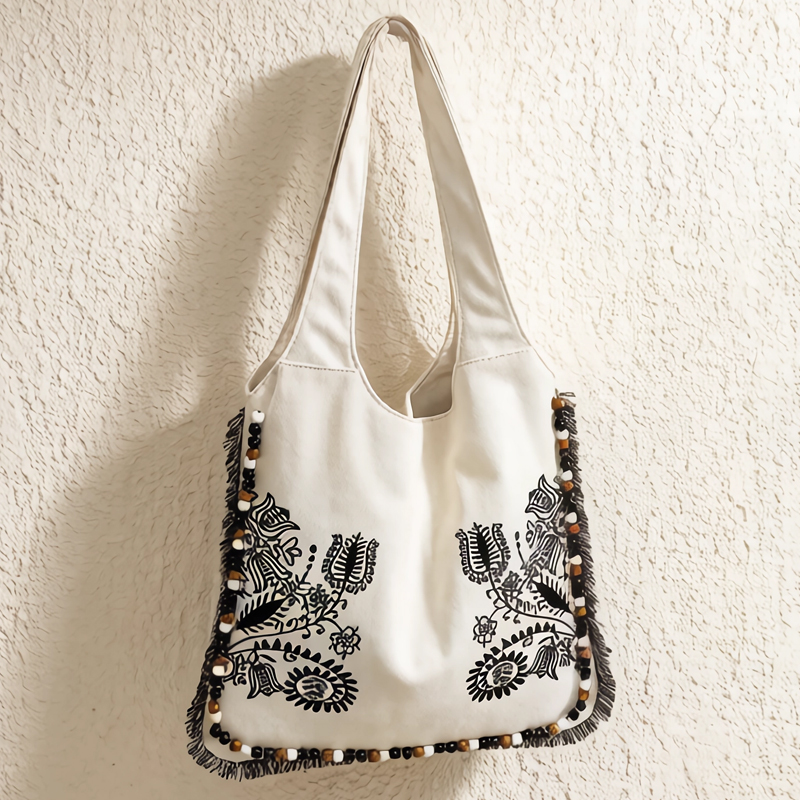 Embroidery Design Patterns Flowers - Bolsas de lona de estilo boêmio