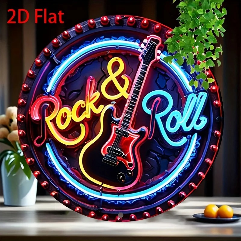 Embroidery Garden - Placa de Neon Vintage Rock, Decoração