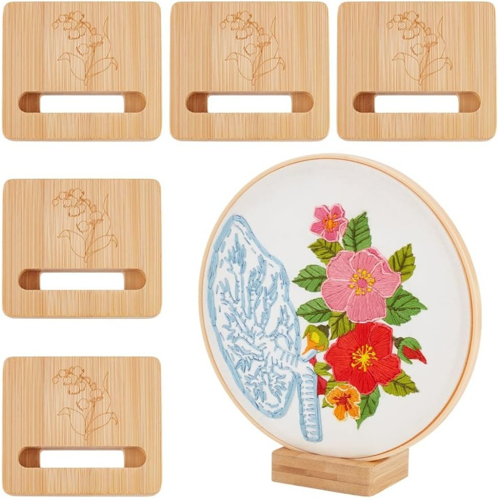 Embroidery Hooping - 6 pçs bordado aro retângulo expositor