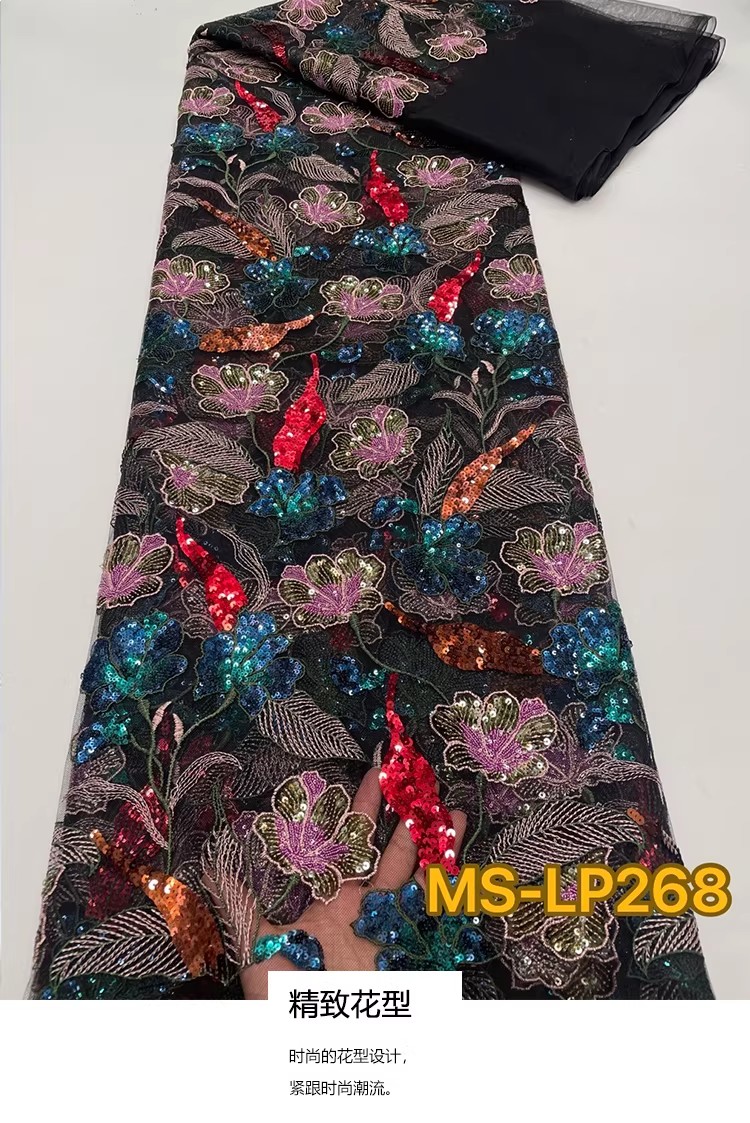 Embroidery Web - Tecido de luxo de 1 jarda