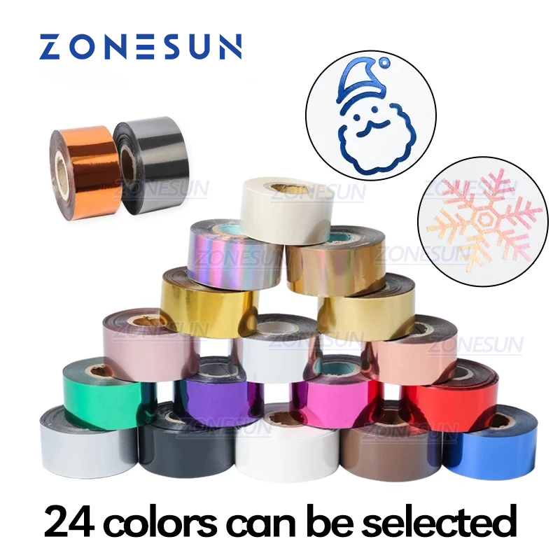 Transfer Paper Carbon - Zonesun 3/4/5cm ouro prata preto folha