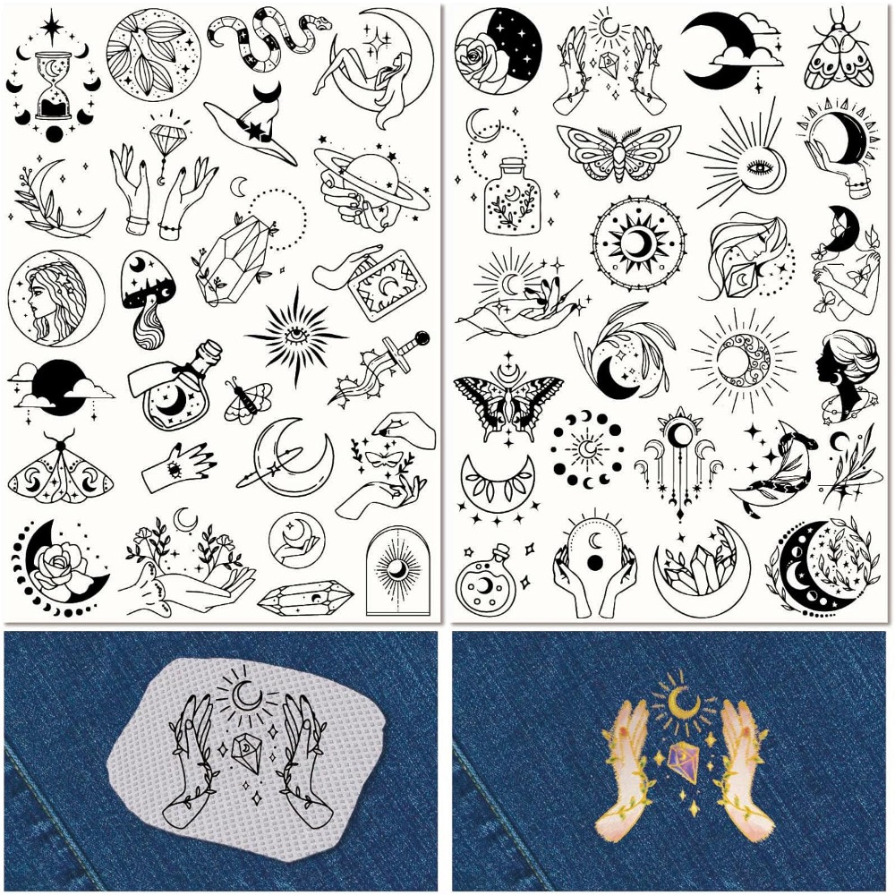 Embroidery Web - 51 pçs boho lua solúvel em