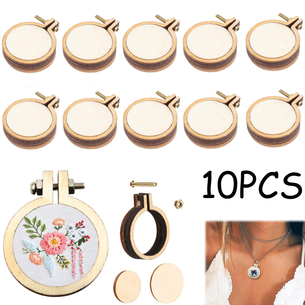 10 pçs/set de madeira mini bor - Embroidery Hoop Stand avaliação e preço