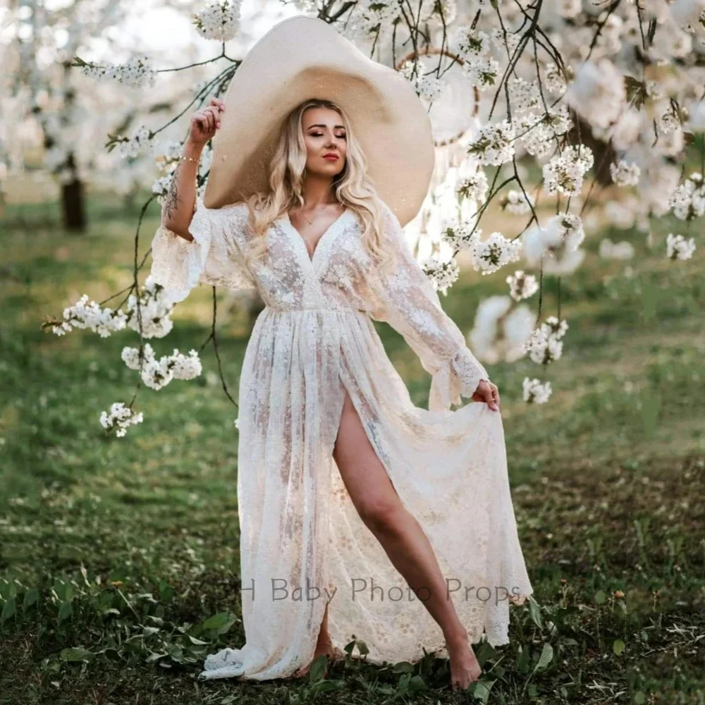 Vestido de fotografia grávida  - Embroidery Web avaliação e preço