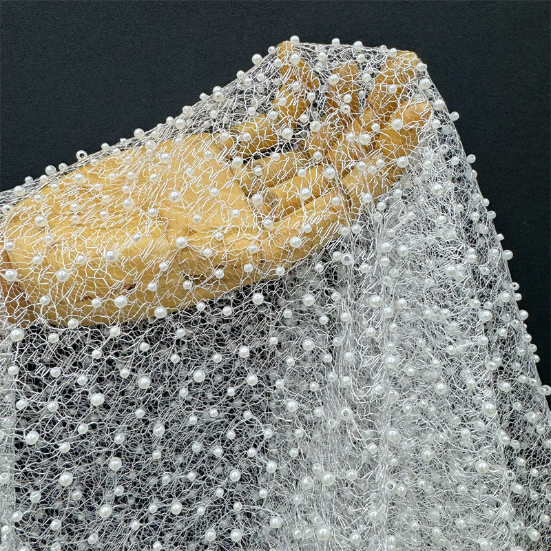 Tecido de Renda Branca com Pad - Embroidery Beads avaliação e preço