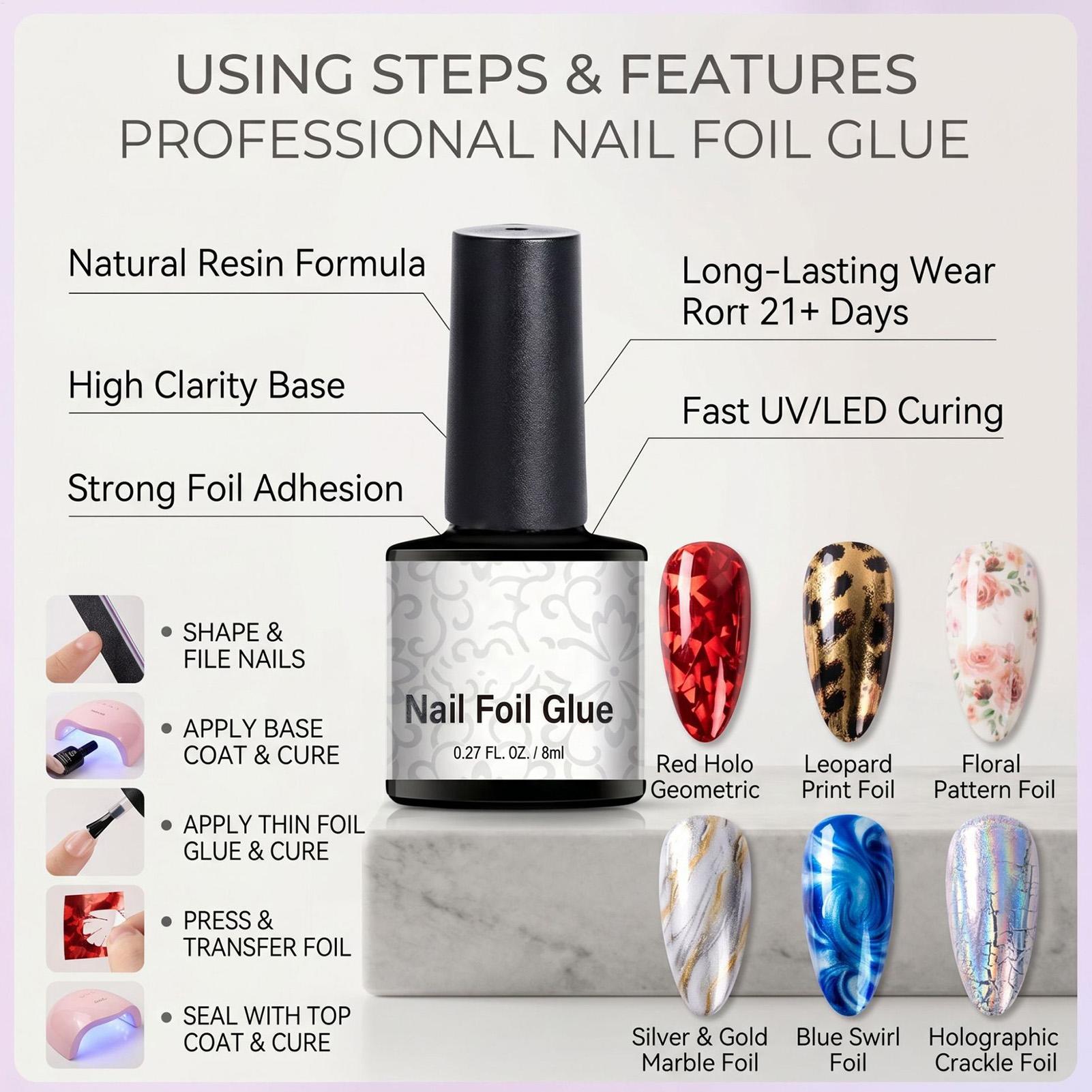 Cola para unhas com folhas met - Transfer Paper Carbon avaliação e preço