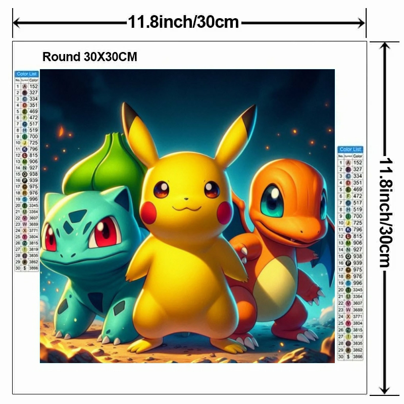 Pintura Diamante 5D DIY Pokémo - Embroidery Gift Ideas avaliação e preço