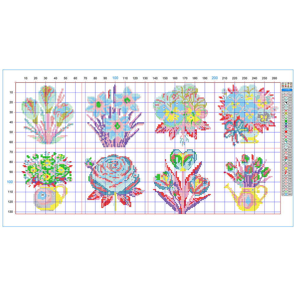 Evershine 8 peças Mini Ponto C - Embroidery Design Patterns Flowers avaliação e preço