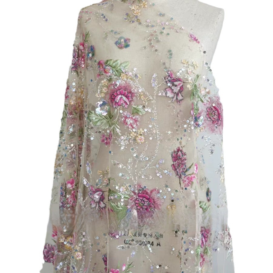 Tecido de Renda Luxuosa com Co - Embroidery Web avaliação e preço