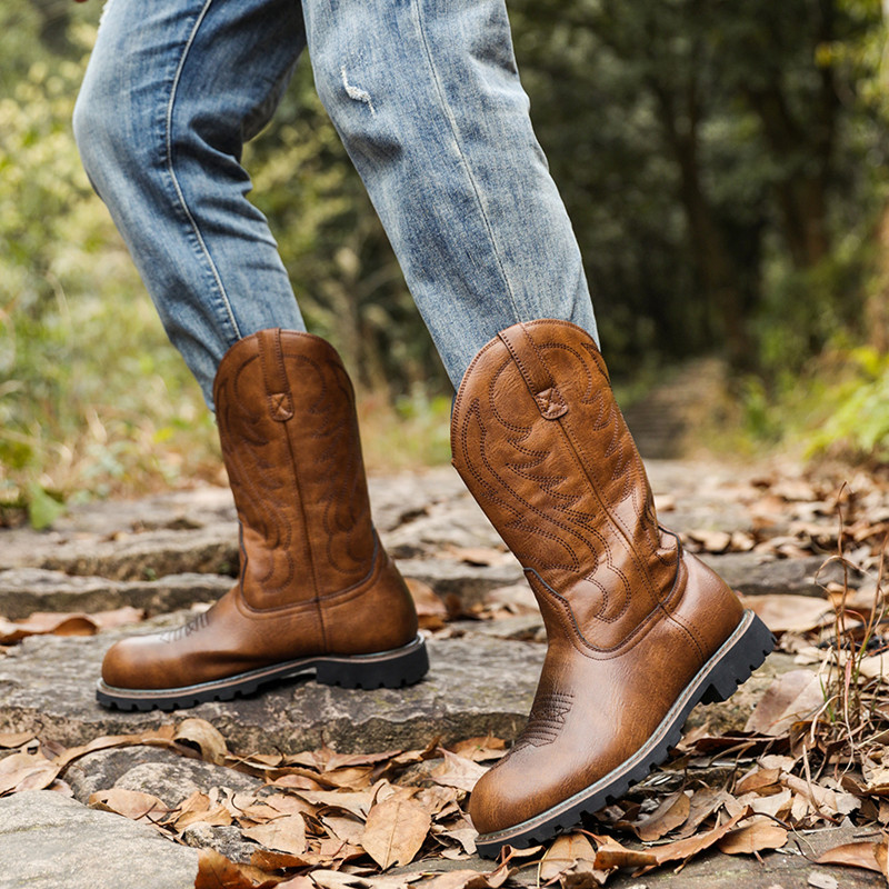 Botas Masculinas Clássicas de  - Embroidery Print avaliação e preço