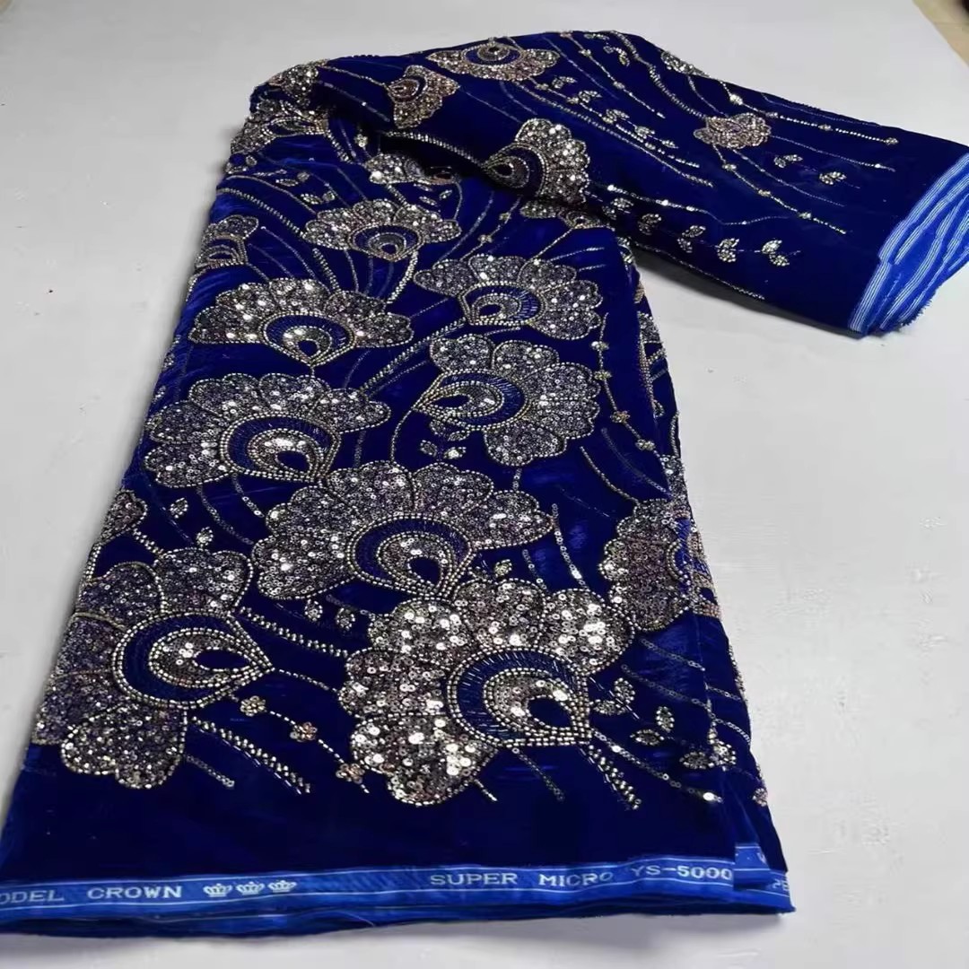 Tecido de veludo com lantejoul - Embroidery Beads avaliação e preço