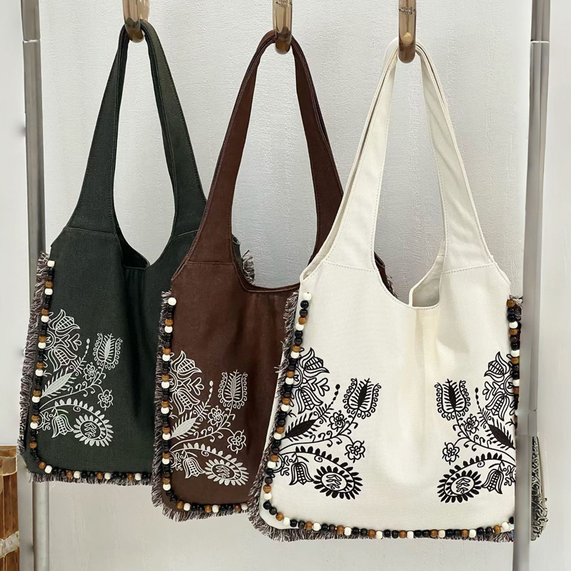 Bolsas de lona de estilo boêmi - Embroidery Design Patterns Flowers avaliação e preço