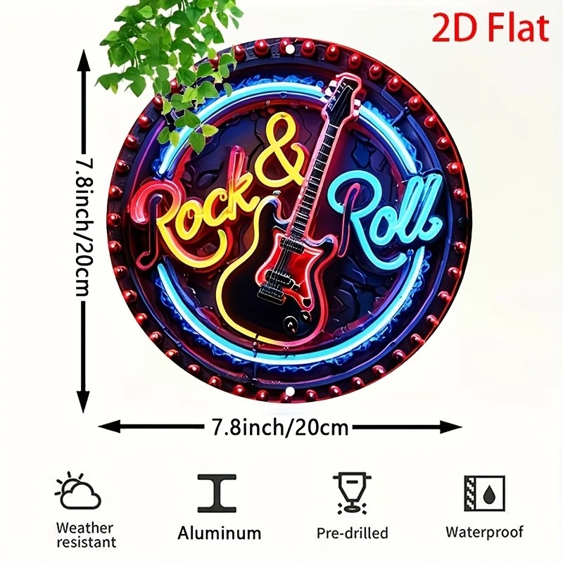 Placa de Neon Vintage Rock, De - Embroidery Garden avaliação e preço
