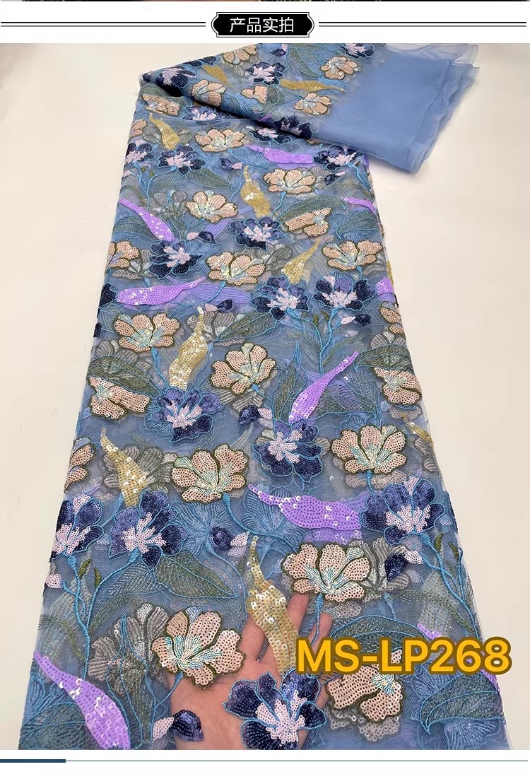 Tecido de luxo de 1 jarda com  - Embroidery Web avaliação e preço